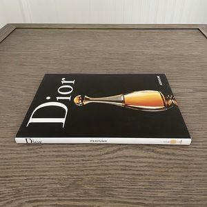 Dior Black Cover Coffee Table Book with Gold Perfume Bottle